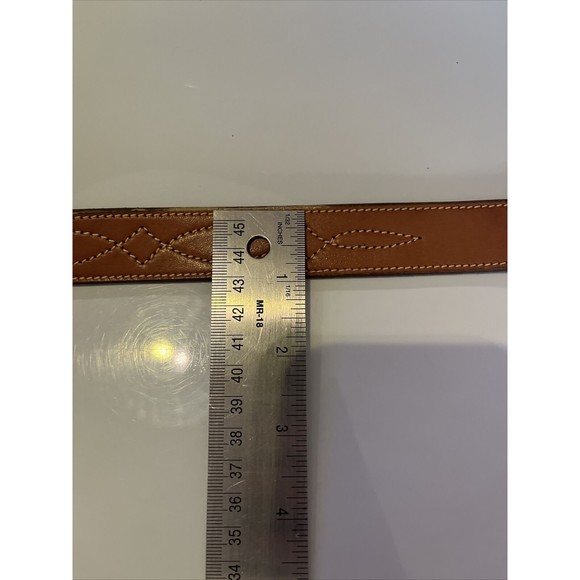 TRAFALGAR Latico Leather Western Belt w/ Brass Buckle & Tip Size 36 - Picture 12 of 14